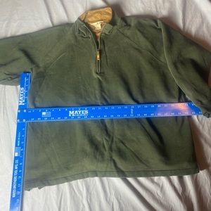 Woolrich‎ Men's Green 1/4 Zip Long Sleeve Zip Casual Pullover Sweater L